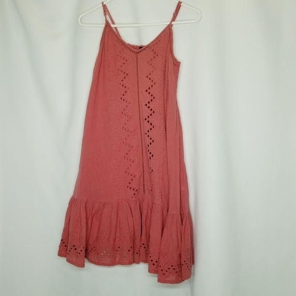 House of Harlow 1960 Coral Eyelet‎ Cotton Dress S - Picture 1 of 10
